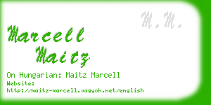 marcell maitz business card